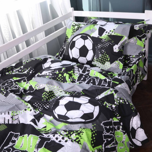 Фото - Комплект постільної білизни MirSon Бязь 17-0837 Urban football 220х240 (2200011570075)